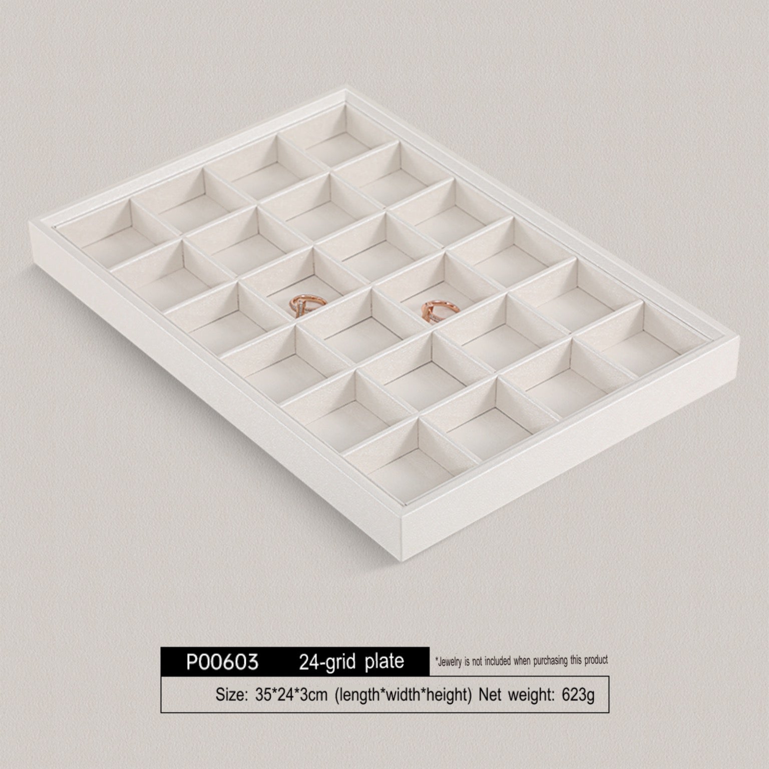 High-end jewelry box, ring, jewelry storage plate, pearl necklace, jewelry, stacked display shelf, tray