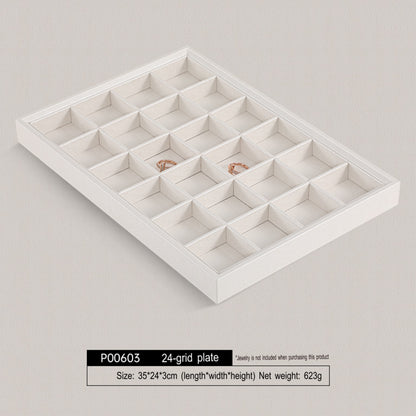 High-end jewelry box, ring, jewelry storage plate, pearl necklace, jewelry, stacked display shelf, tray
