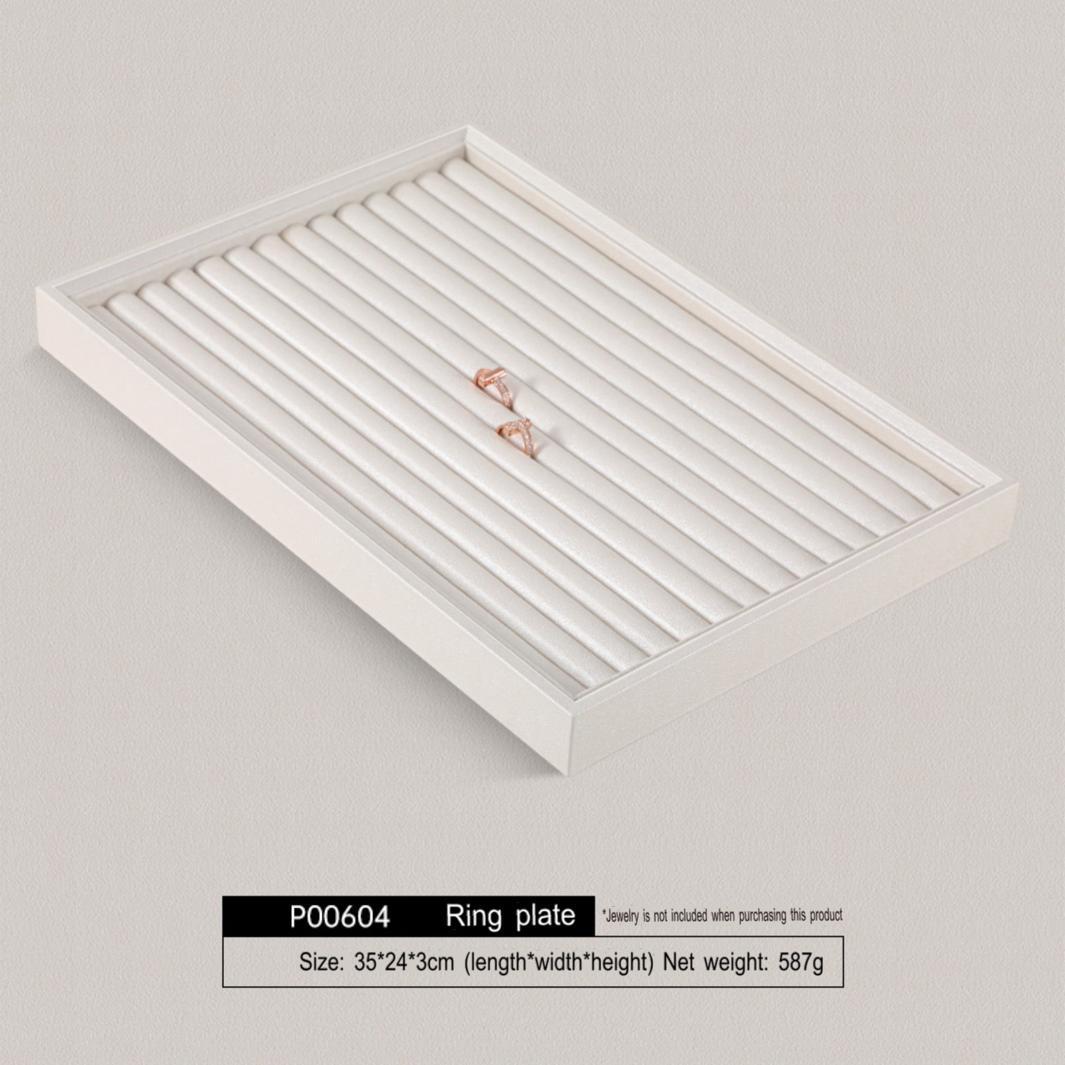 High-end jewelry box, ring, jewelry storage plate, pearl necklace, jewelry, stacked display shelf, tray