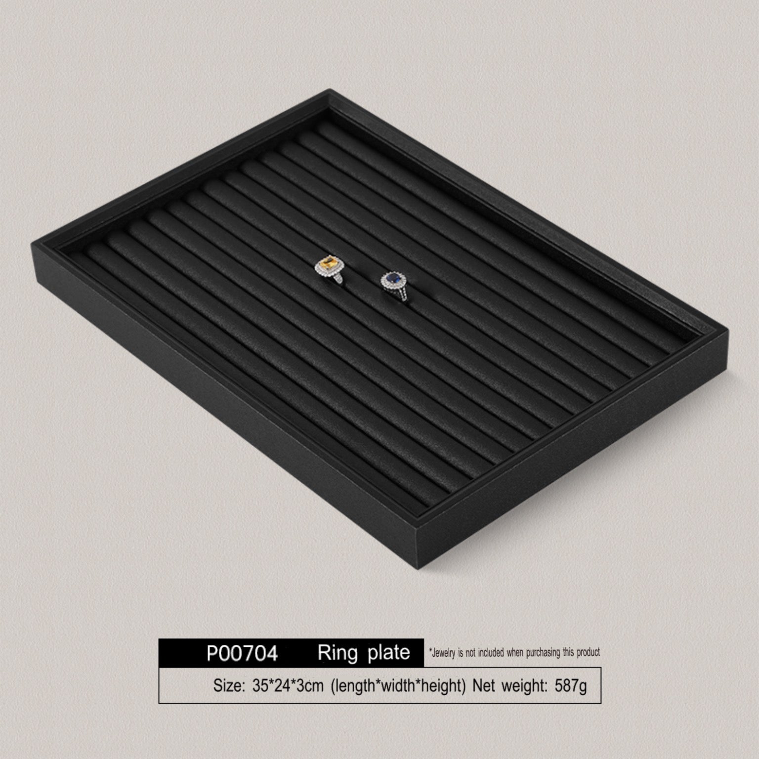 High-end jewelry box, ring, jewelry storage plate, pearl necklace, jewelry, stacked display shelf, tray