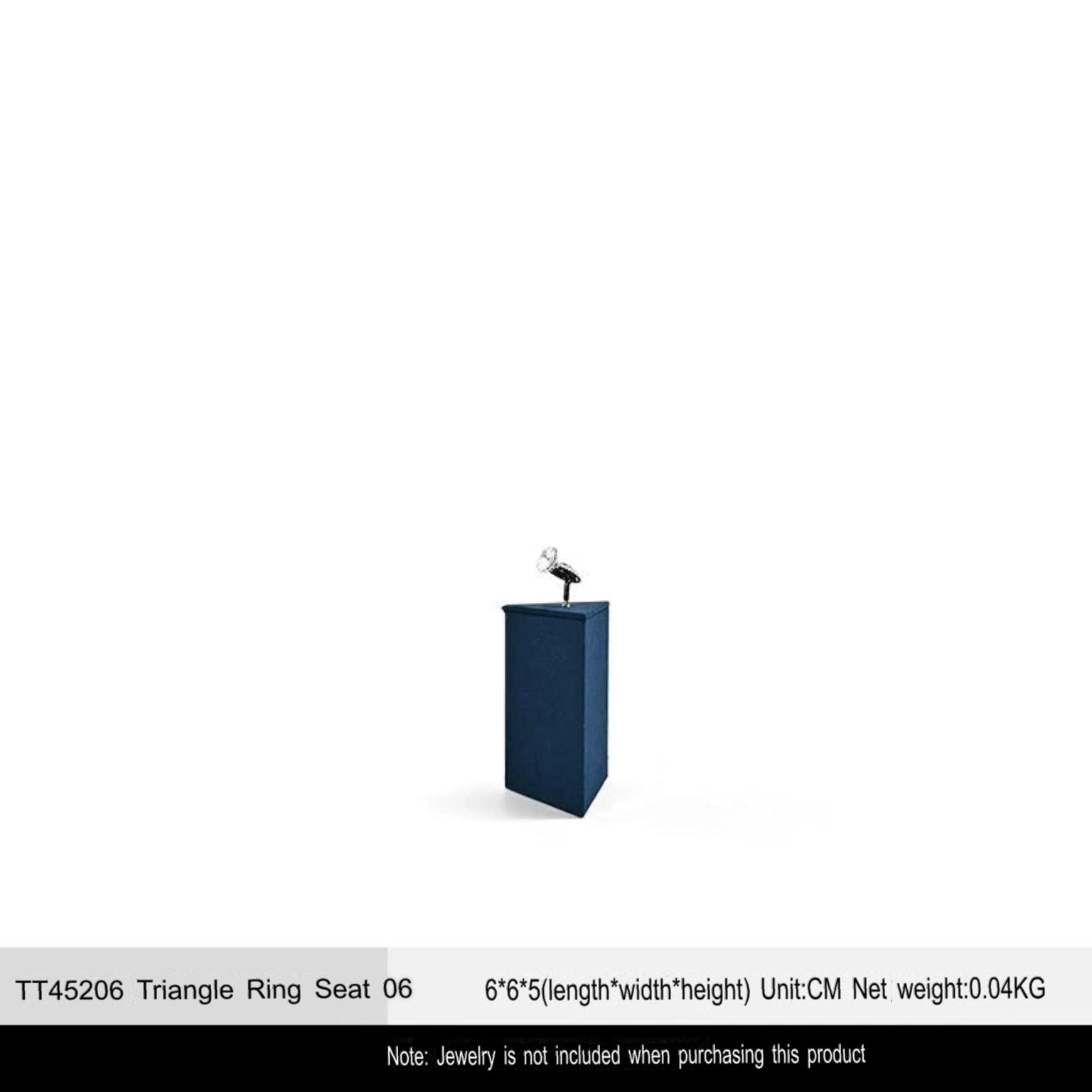 Ring Display Props Blue Microfiber Ring Holder Display Storage Ornament Ring Display Stand