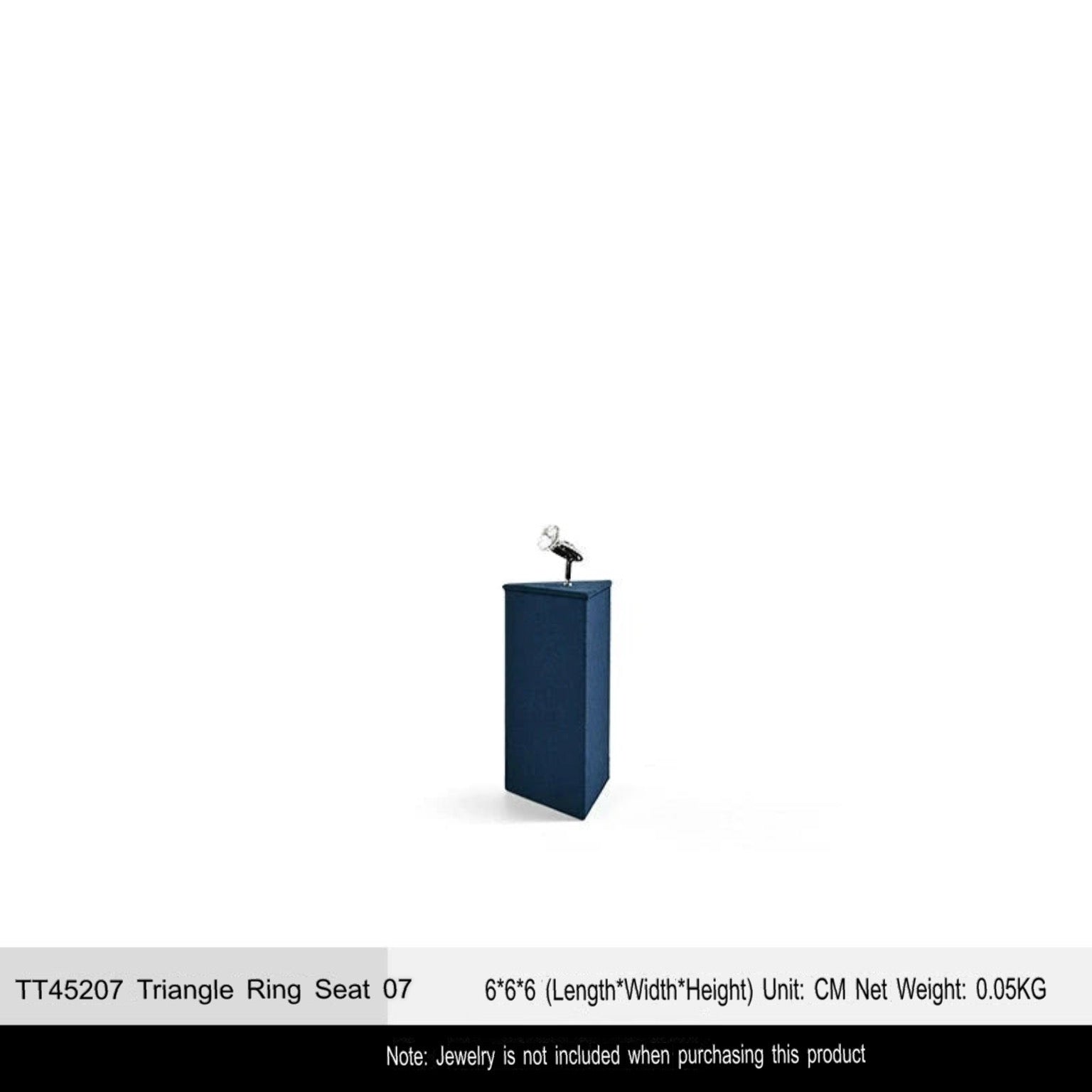 Ring Display Props Blue Microfiber Ring Holder Display Storage Ornament Ring Display Stand