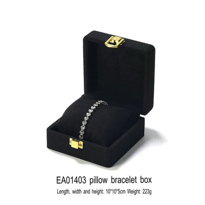 Jewelry Box, Microfiber Metal Buckle, Ring, Pendant Box, Jewelry Storage, Box, Necklace, Gift Box
