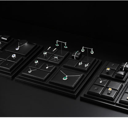 Luxury jewelry display props high-end PU rings, necklaces, earrings racks, counter jewelry display racks