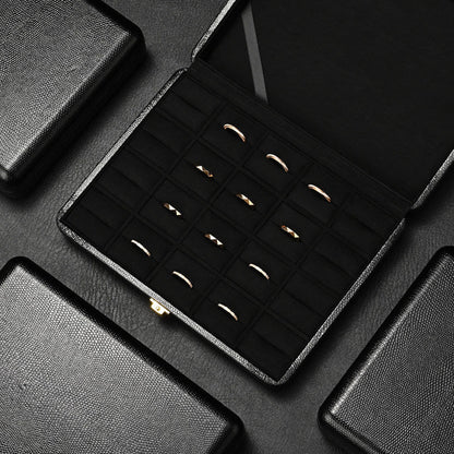 Luxury jewelry box, high-end leather rings, necklaces, earrings, jewelry storage box, display display packaging