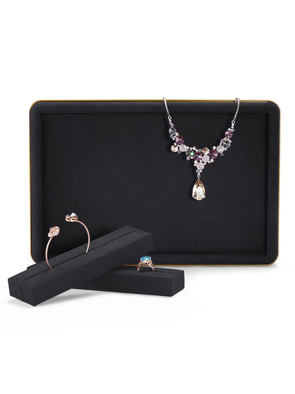 Jewelry display plate, metal gold jewelry tray, ring, necklace, bracelet, jade, multi-purpose jewelry storage, look at the pallet