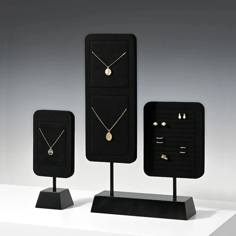 High Grade Jewelry Display Props Premium Black Ring Earrings Necklace Jewelry Display Stand