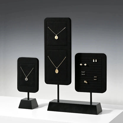 High Grade Jewelry Display Props Premium Black Ring Earrings Necklace Jewelry Display Stand