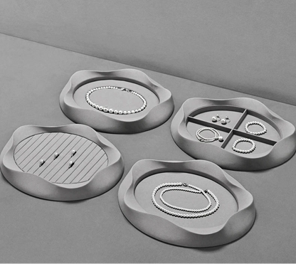 Pearl jewelry pallets, jewelry pallets, microfiber rings, necklaces, earrings, bracelets, display props