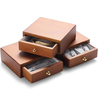 Jewelry box, national style solid wood box, ring, earring, bracelet, trinket storage box, exquisite cultural gift box, wooden