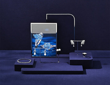 High-end microfiber jewelry display props ring earrings necklace counter display display plate Jim Display