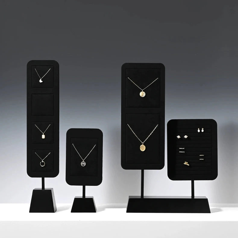 High Grade Jewelry Display Props Premium Black Ring Earrings Necklace Jewelry Display Stand
