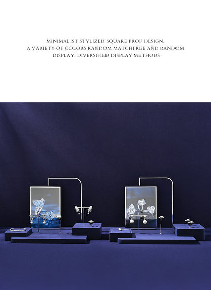 High-end microfiber jewelry display props ring earrings necklace counter display display plate Jim Display