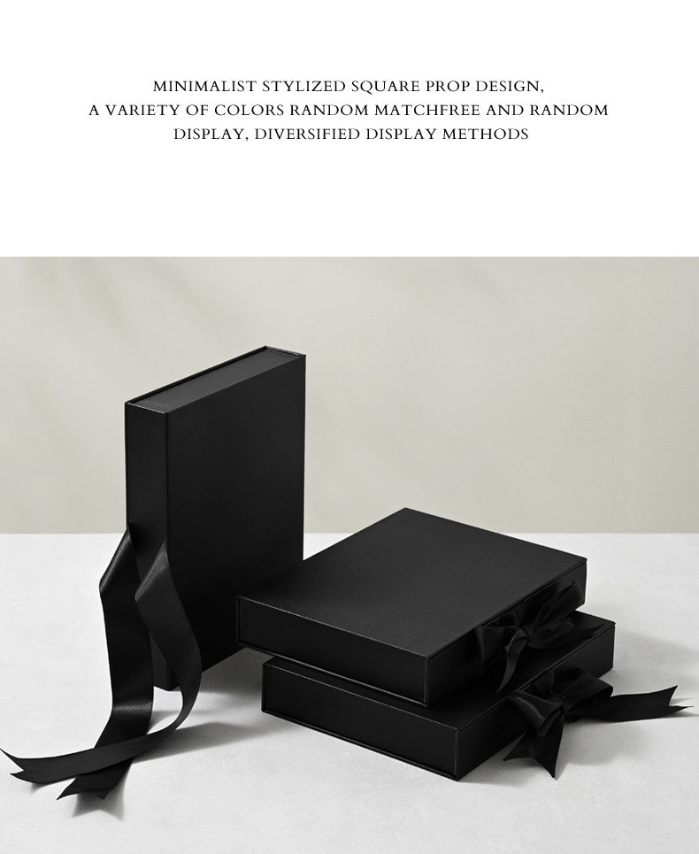 Jewelry storage box creative ribbon book box flap ring necklace jewelry display gift box