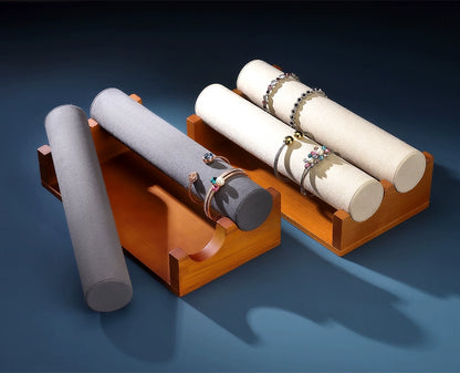 Jewelry Display Rack Solid Wood Microfiber Material Bracelet Jewelry Rack