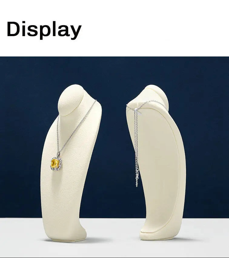 Necklace Display Stand, Model Neck, Necklace Stand Microfiber Jewelry Jewelry Display And Packaging - Jim Display