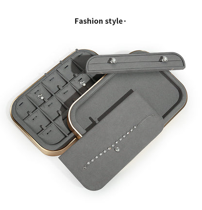 Jewelry display props microfiber jewelry display tray metal necklace ring earrings look at the pallet