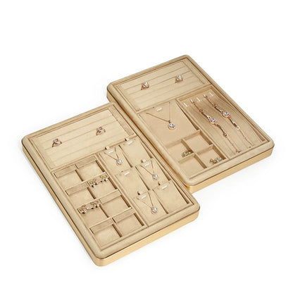 High-grade flannel jewelry tray, ring necklace, earrings, bracelets, multi-functional display plate, display plate, jewelry watch tray