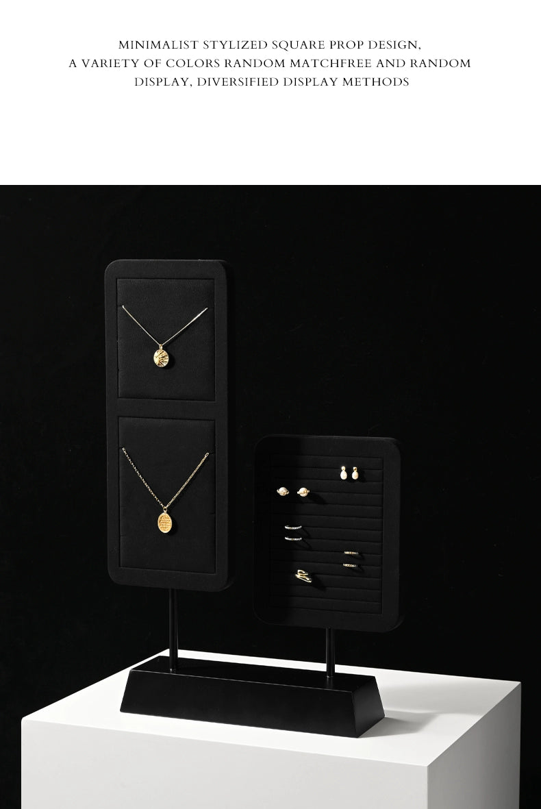 High Grade Jewelry Display Props Premium Black Ring Earrings Necklace Jewelry Display Stand