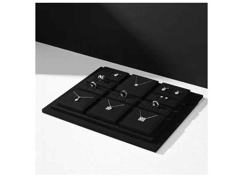 Jewelry display props, high-end microfiber necklace ring counter display jewelry display packaging Jim Display