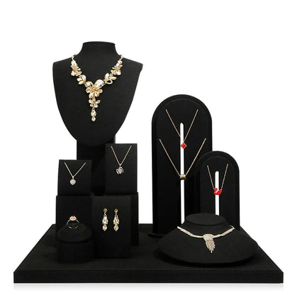 Jewelry display shelf, high-end model suit, necklace, earrings, shelf, window display props