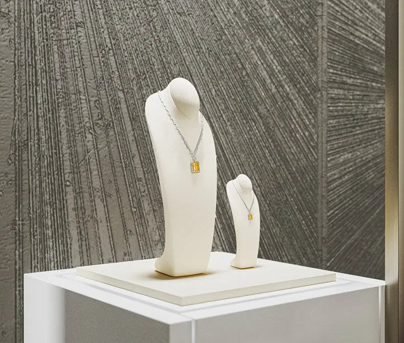 Necklace Display Stand, Model Neck, Necklace Stand Microfiber Jewelry Jewelry Display And Packaging - Jim Display