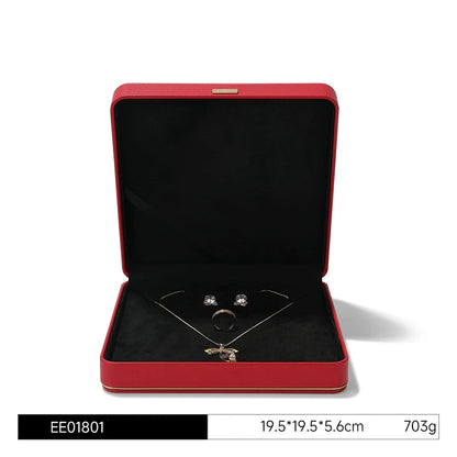 Jewelry box, wedding PU leather ring box, earrings, necklace storage box, confession jewelry packaging, gift box