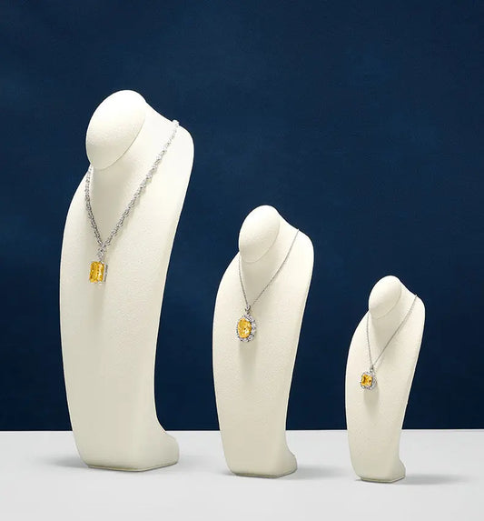 Necklace Display Stand, Model Neck, Necklace Stand Microfiber Jewelry Jewelry Display And Packaging - Jim Display