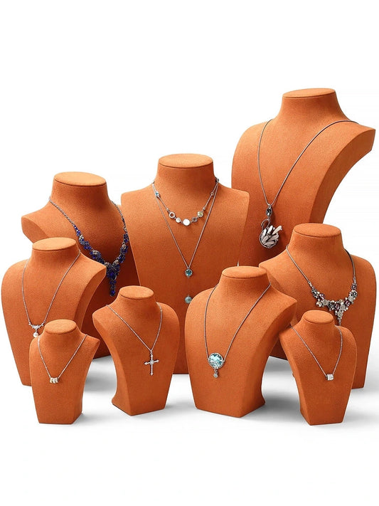 Necklace Display Stand, Microfiber Portrait Neck Jewelry, Desk Model Frame, Jewelry Exhibition Display Props