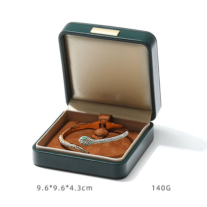 Light luxury Jewelry box high-end export suede inner bracelet bracelet necklace ring box high-end