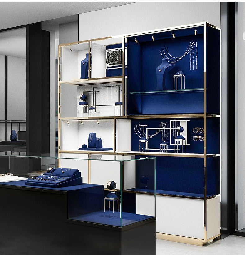 Light luxury jewelry display props, high-end microfiber rings, necklaces, watch displays, jewelry display shelves