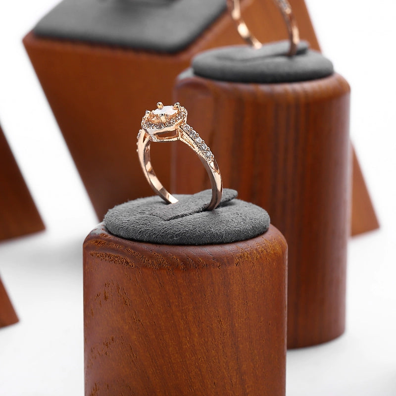 Ring Shelf Display Rack Solid Wood Jewelry Display Props Window Display Display