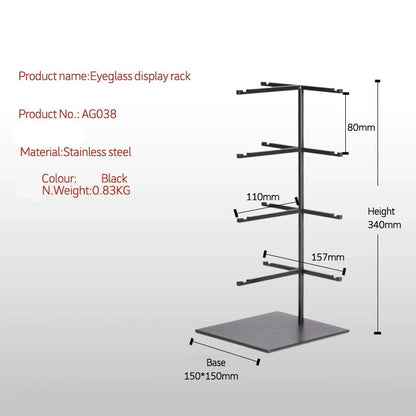 Stainless steel glasses display rack glasses store storage rack display props sunglasses sunglasses table stand new style