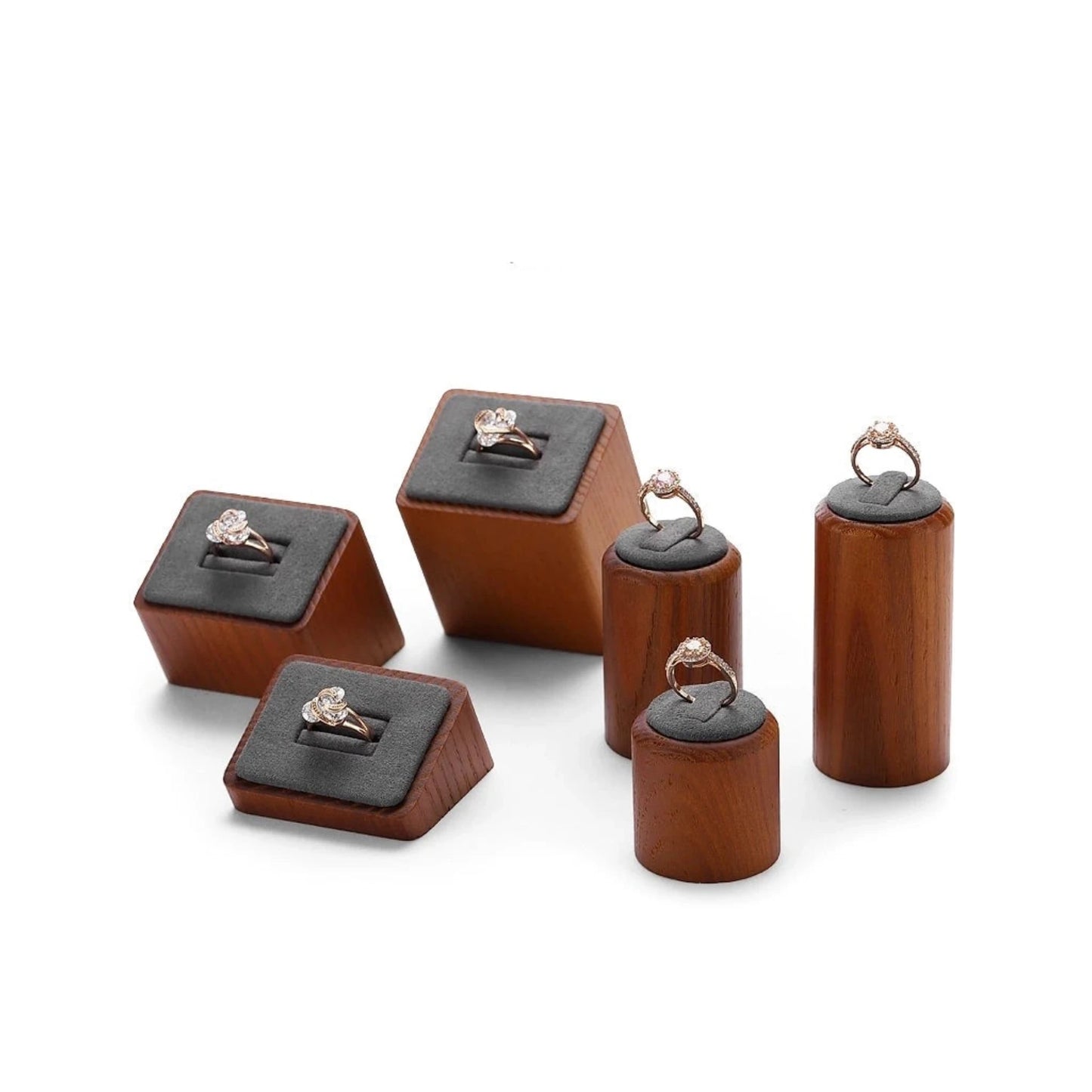 Ring Shelf Display Rack Solid Wood Jewelry Display Props Window Display Display