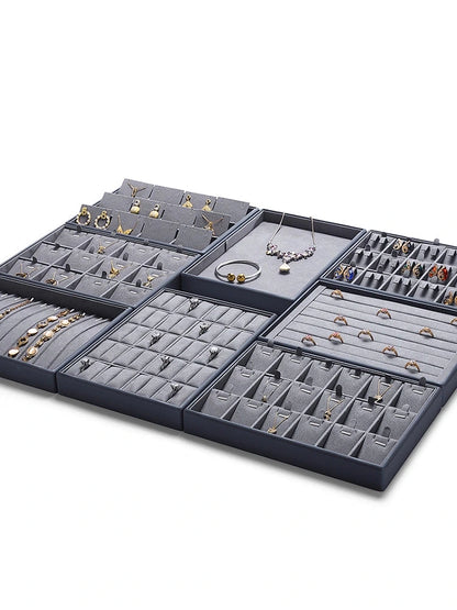 Jewelry Display Trays, PU Leather Ring, Bracelet, Necklace, Earrings, Storage Tray, Jewelry Display Tray