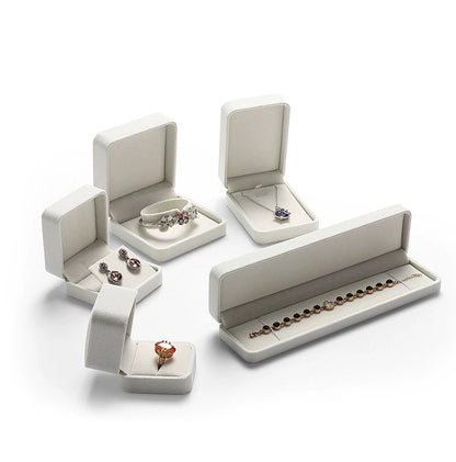 [Clearance] Flannel ring box pink necklace bracelet box earrings stud small delicate wrapping gift box