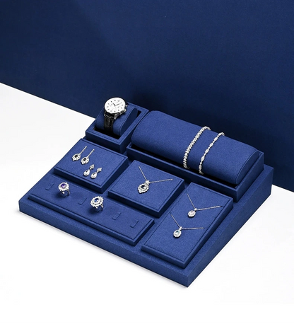 Light luxury jewelry display props, high-end microfiber rings, necklaces, watch displays, jewelry display shelves