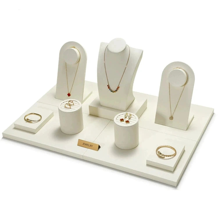 High-end window jewelry display props, rings, necklaces, earrings, display shelves, counter jewelry display sets