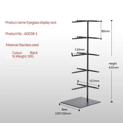 Stainless steel glasses display rack glasses store storage rack display props sunglasses sunglasses table stand new style