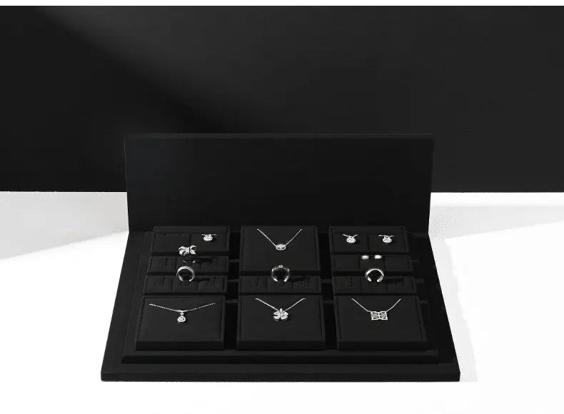 Jewelry display props, high-end microfiber necklace ring counter display jewelry display packaging Jim Display
