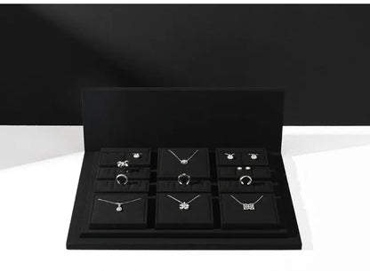 Jewelry display props, high-end microfiber necklace ring counter display jewelry display packaging Jim Display