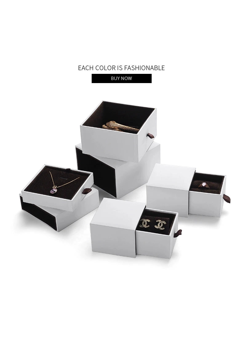 [Clearance] draw-type ring box, paper bracelet, necklace, stud earring, jewelry storage box