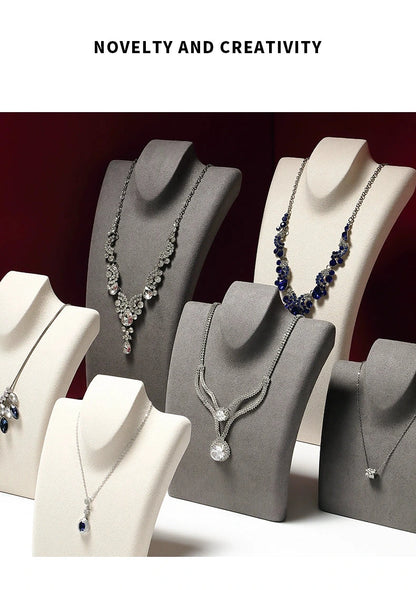 Luxury necklace display stand, model neck display rack, pendant jewelry hanger, window jewelry display props