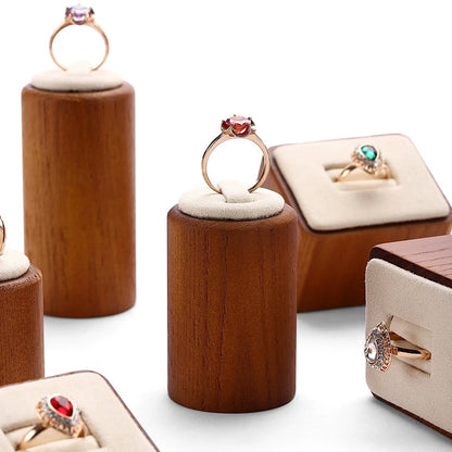 Ring Shelf Display Rack Solid Wood Jewelry Display Props Window Display Display