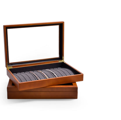 Solid wood jewelry storage box high-end necklace ring earrings bracelet bracelet box jewelry jewelry box