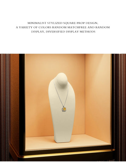 Microfiber necklace portrait frame designer high-end necklace frame portrait neck display props
