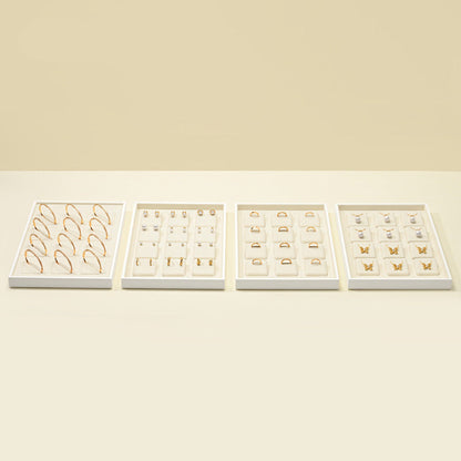 High-end jewelry display tray PU leather ring necklace earrings bracelet counter display tray