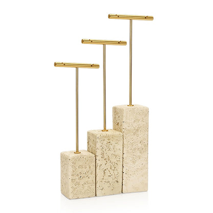 Yellow plaster earrings display, creative jewelry display, jewelry display shooting props