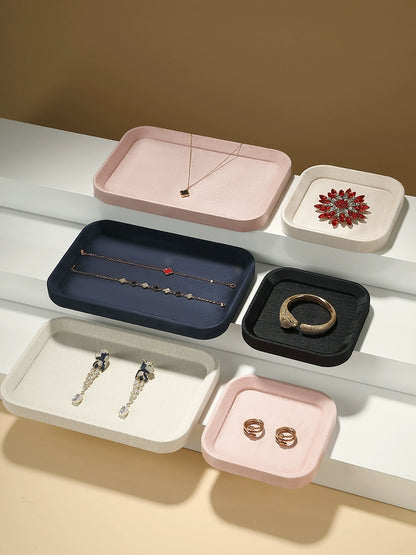 High-end jewelry plates, jewelry storage plates, rings, necklaces, jewelry display plates, display props plates, microfiber jewelry trays