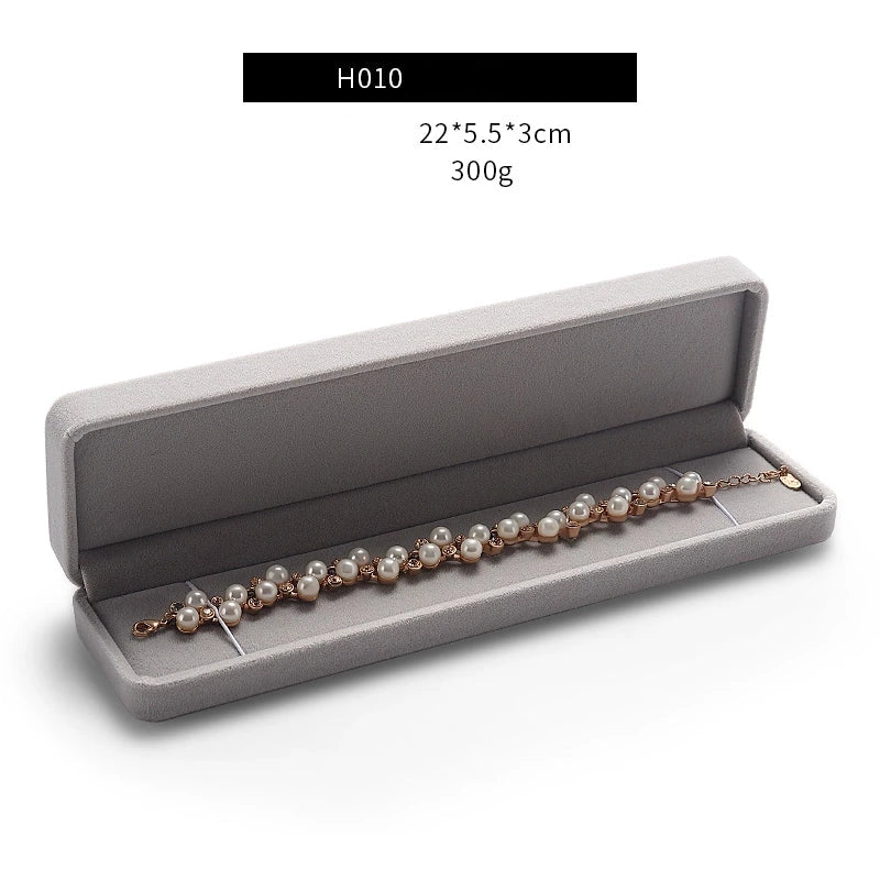 [Clearance] Flannel ring box pink necklace bracelet box earrings stud small delicate wrapping gift box